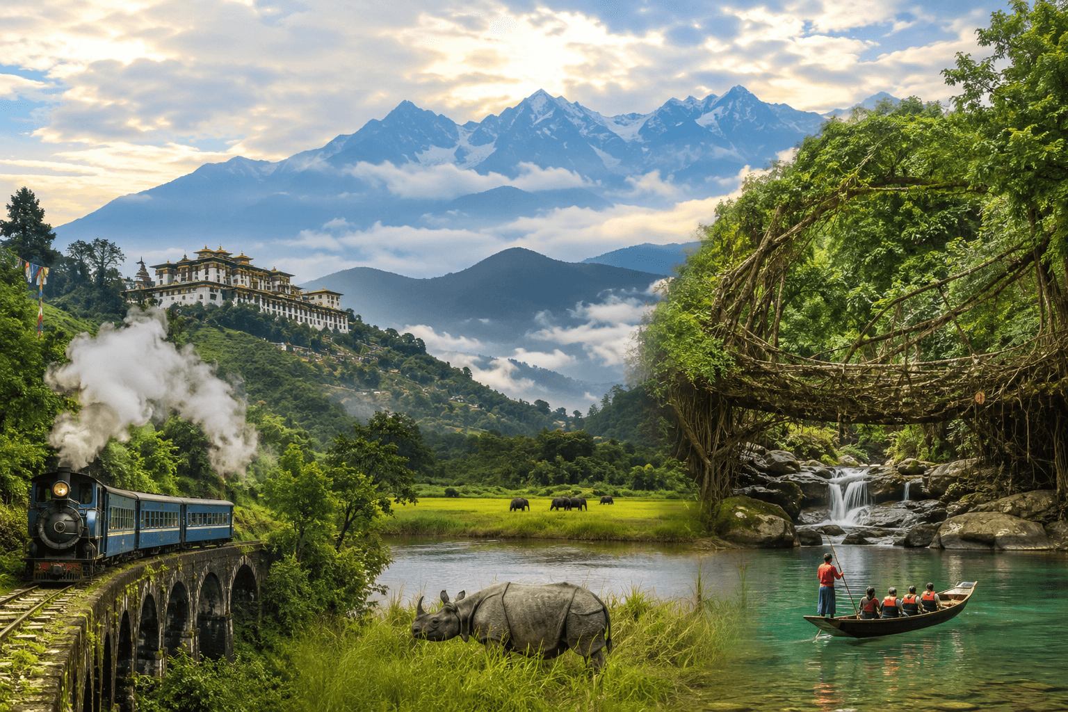 North East India Multi-State Tour Packages North East India Tour Package by Here And There Travels