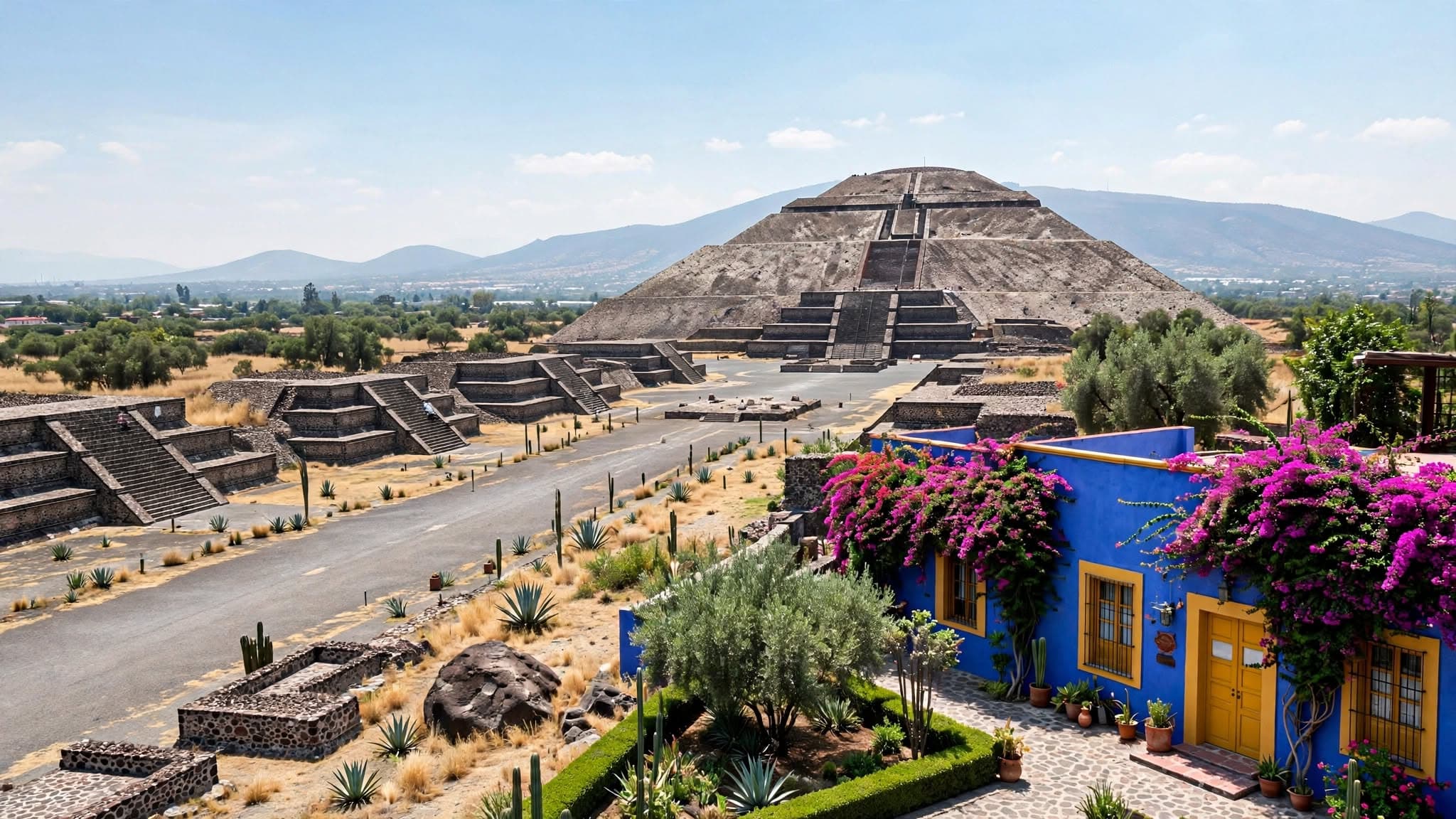 Mexico Heritage & Coast Tour Packages Teotihuacan Pyramids & Coyoacán itinerary day 03 by Here And There Travels